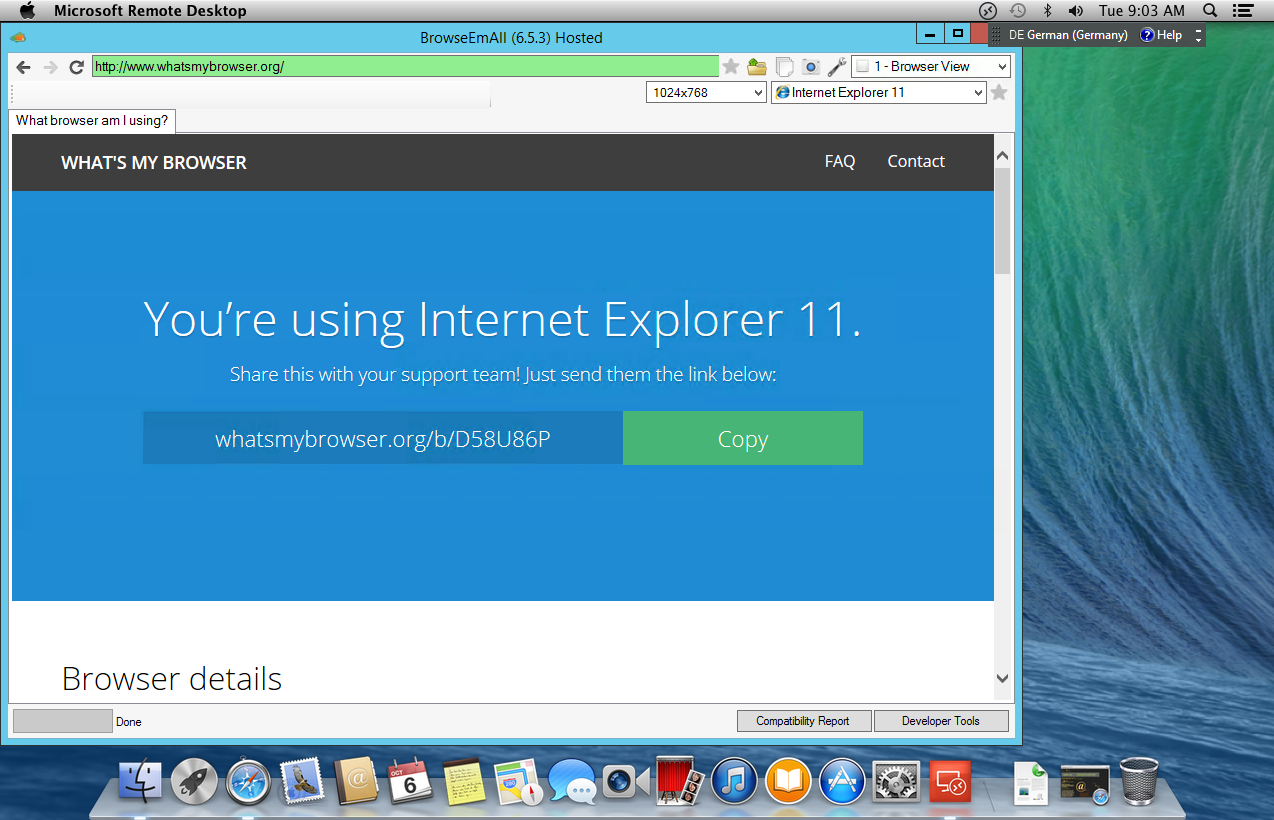 internet explorer 11 macbook